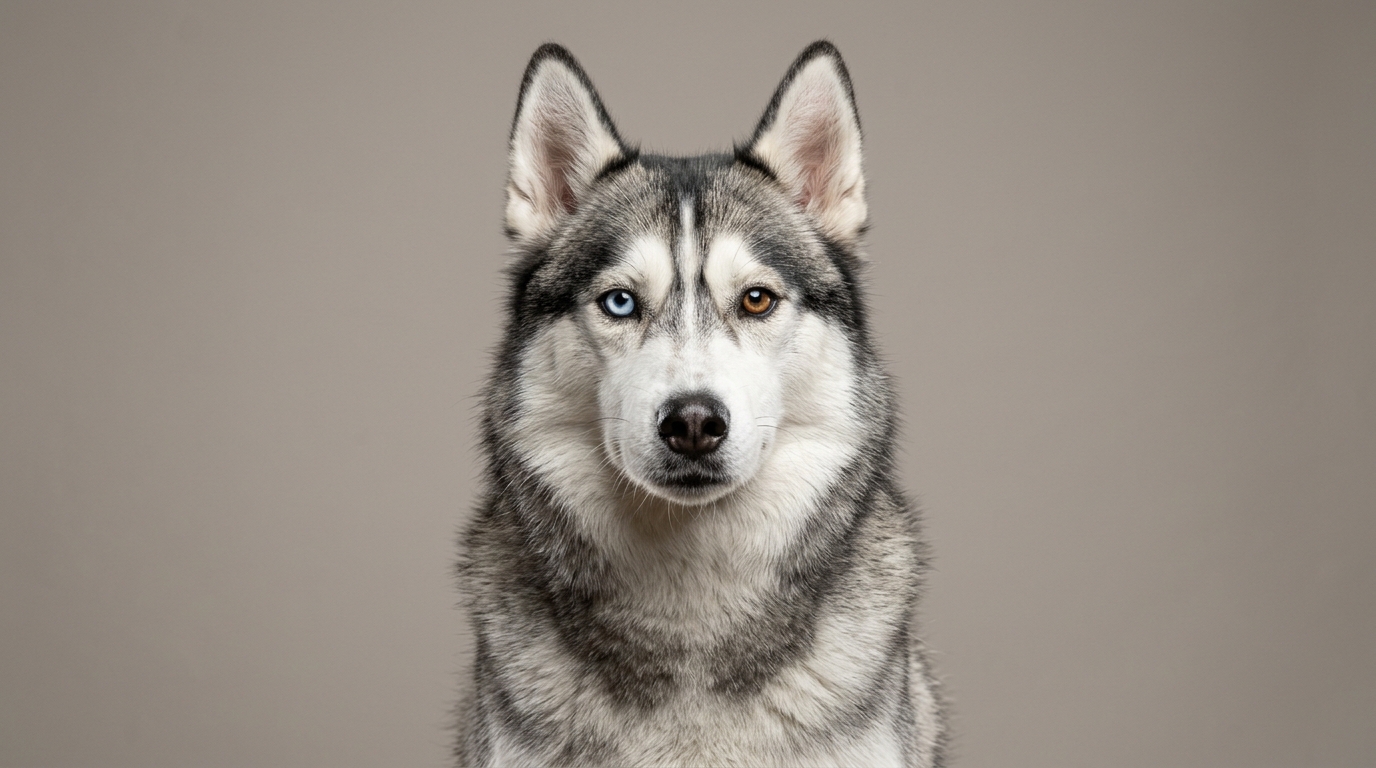 Siberian Husky studio portrait